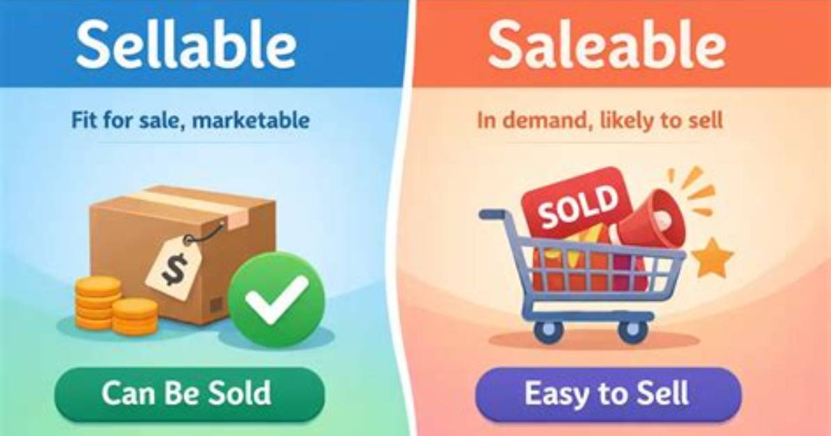 When Something Is Saleable?