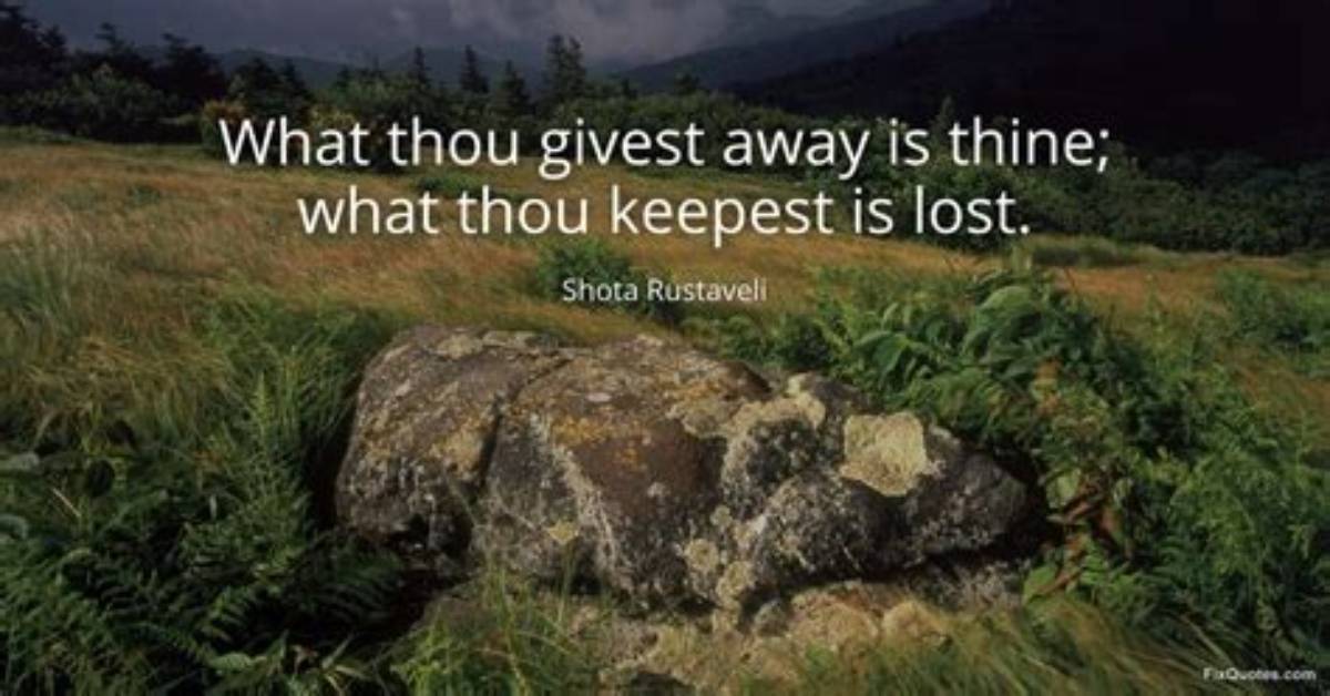 When Thou Givest Alms?