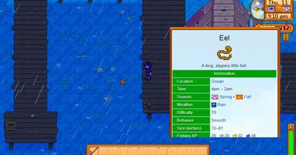When to Catch Eel Stardew Valley?