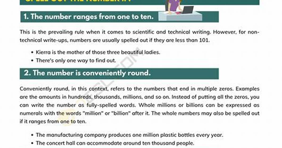 When to Spell out Numbers?