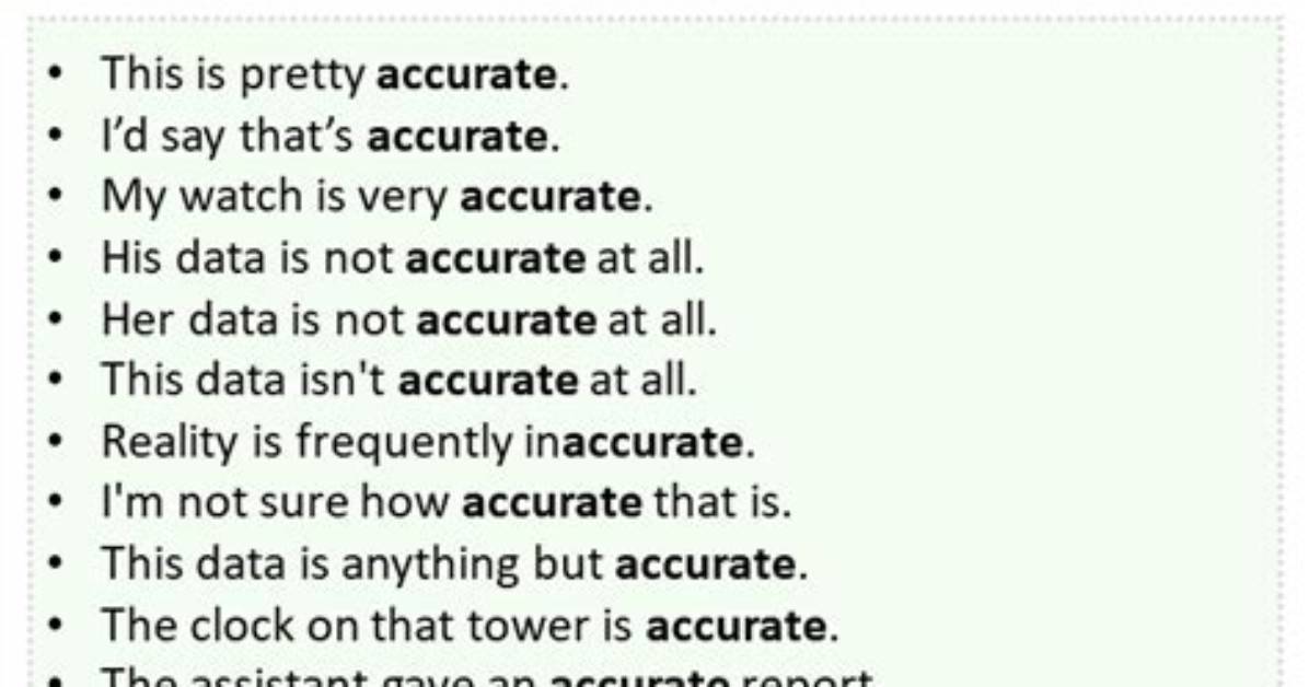 When to Use Accurate?