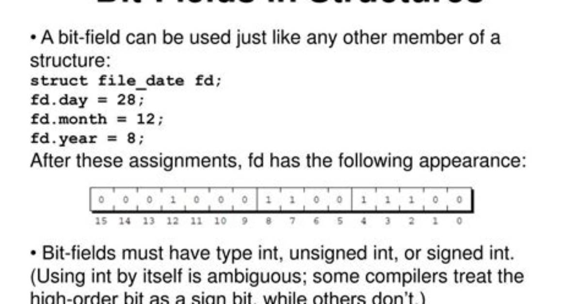 When to Use Bit-Fields in C?