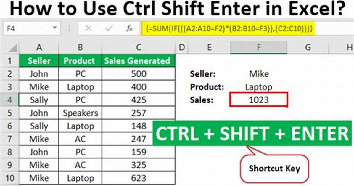When to Use Ctrl+Shift+Enter and When to Use Enter in Excel?