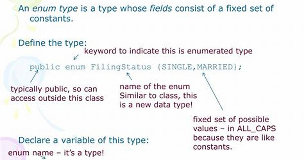 When to Use Enumerated Type?