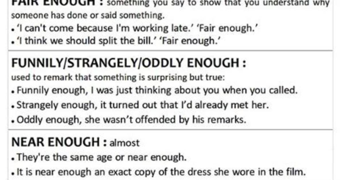 When to Use Fair Enough?