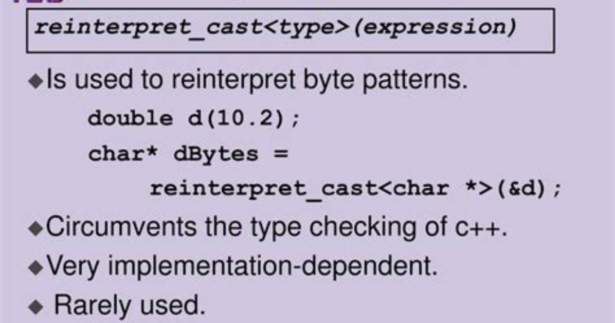 When to Use Reinterpret_Cast?