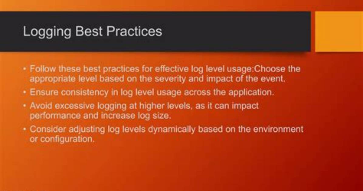 When to Use the Different Log Levels
