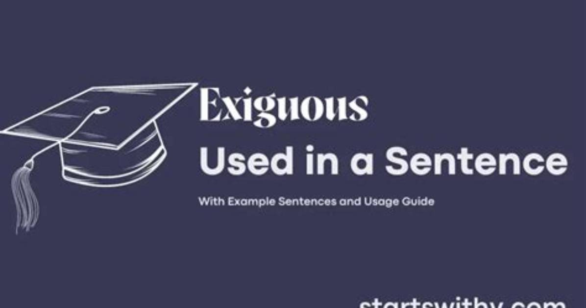 When to Use the Word Exiguous?