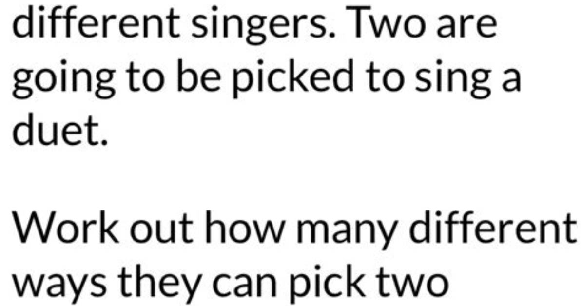 When Two Singers Sing Different Lines