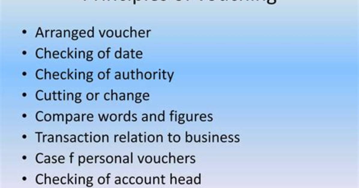 When Vouching Is Done?