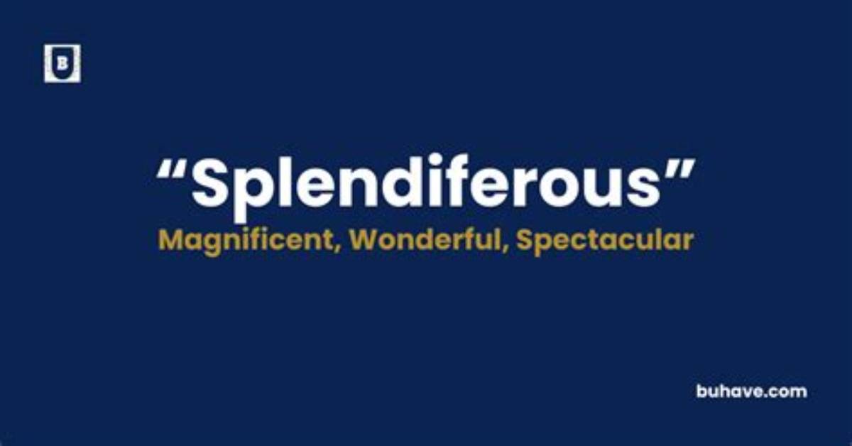 When Was the Word Splendiferous Invented?
