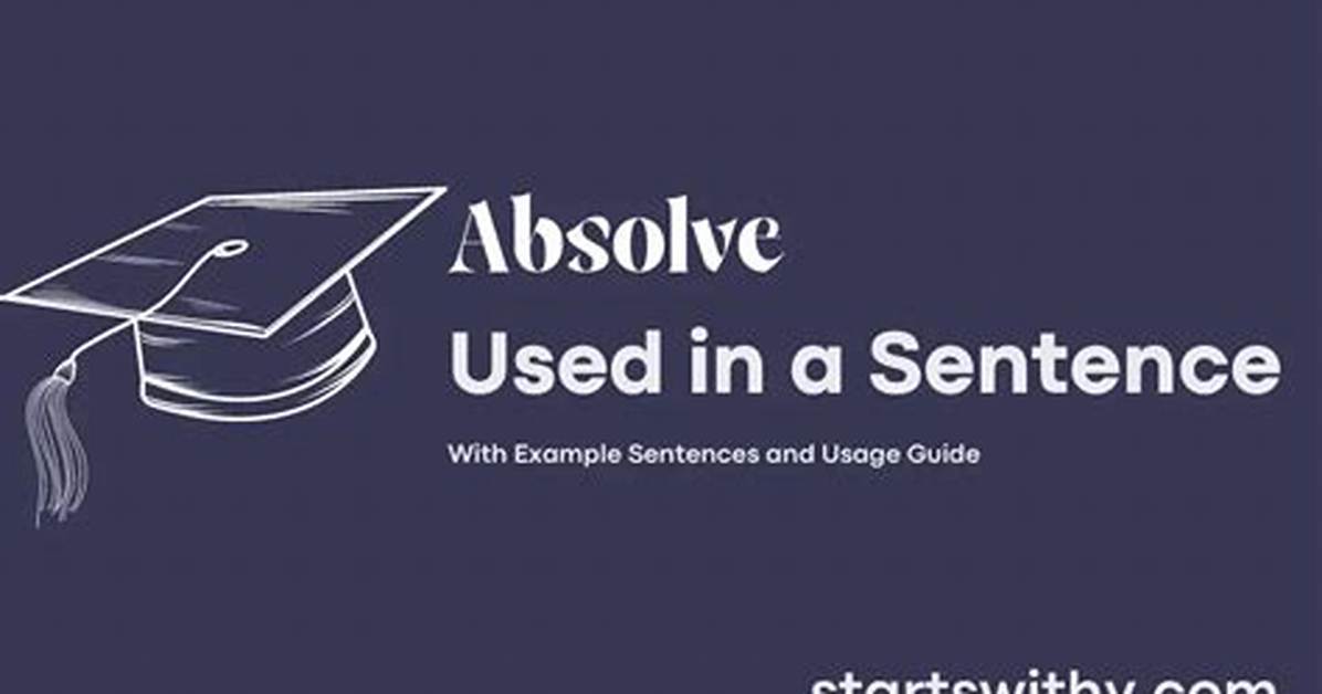 When You Absolve Someone?