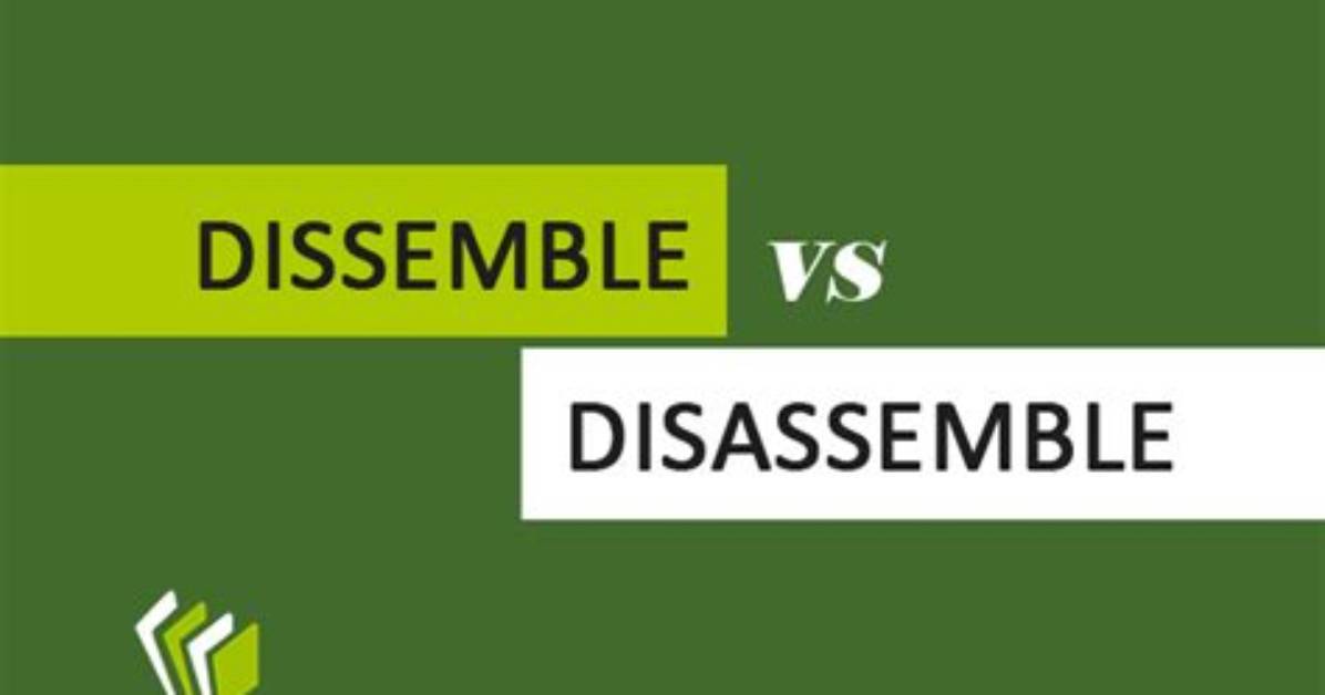 When You Dissemble Something?
