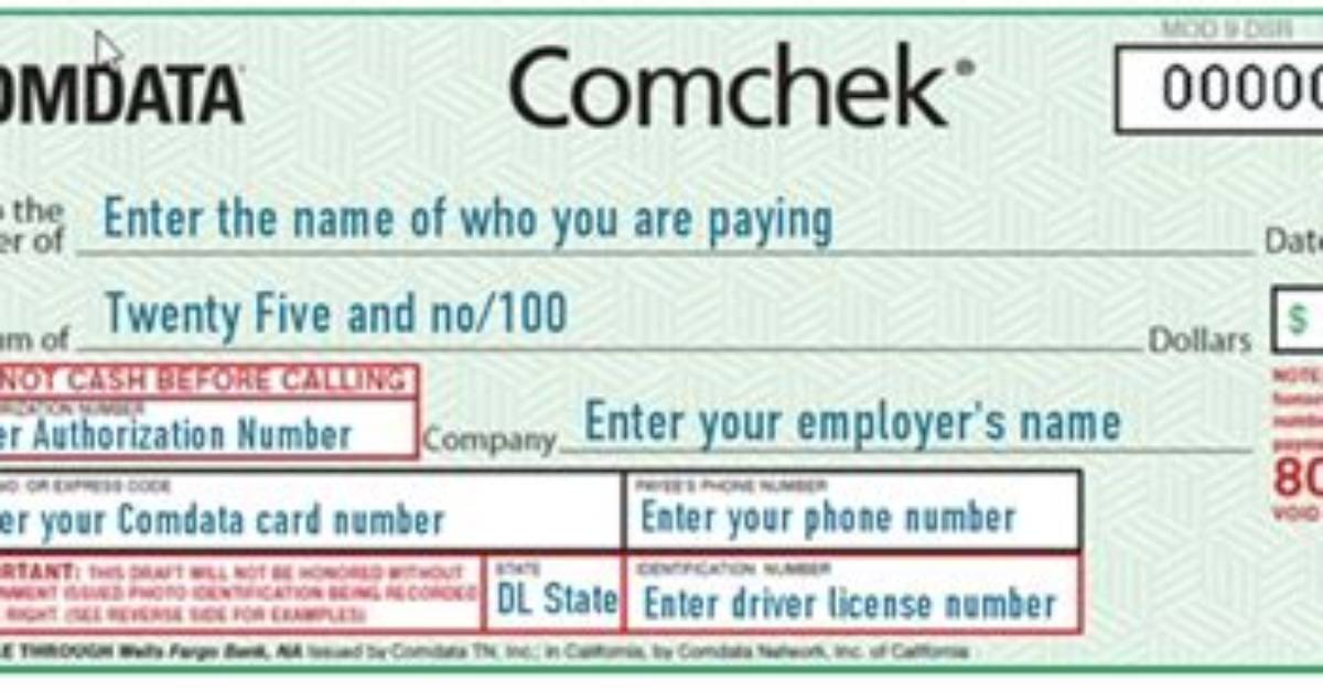Where Can I Get a Blank Comcheck?