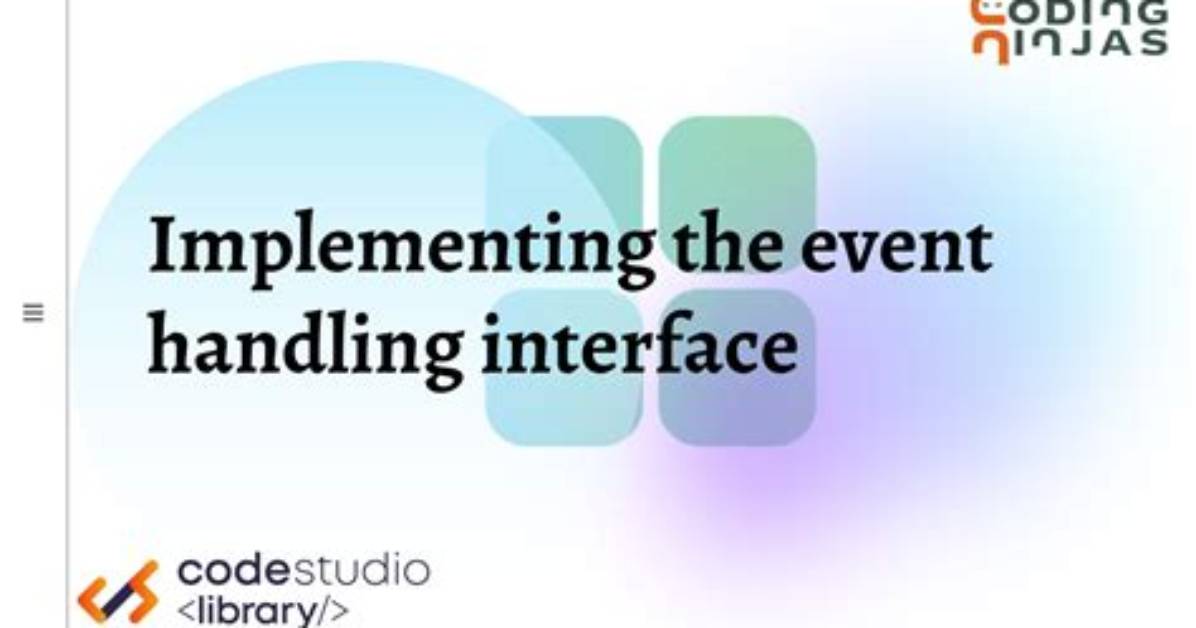 Where Can the Event Handling Code Be Written?