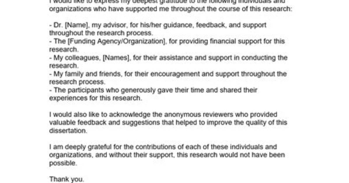 Where Do Acknowledgements Go in a Dissertation?