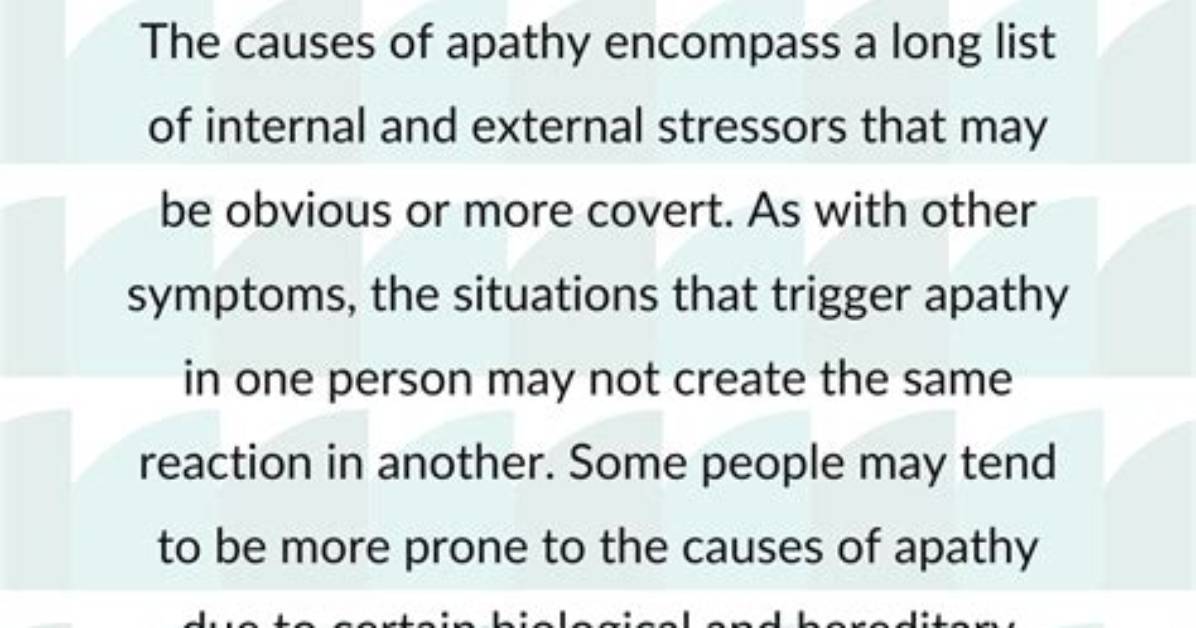 Where Does Apathy Come from?