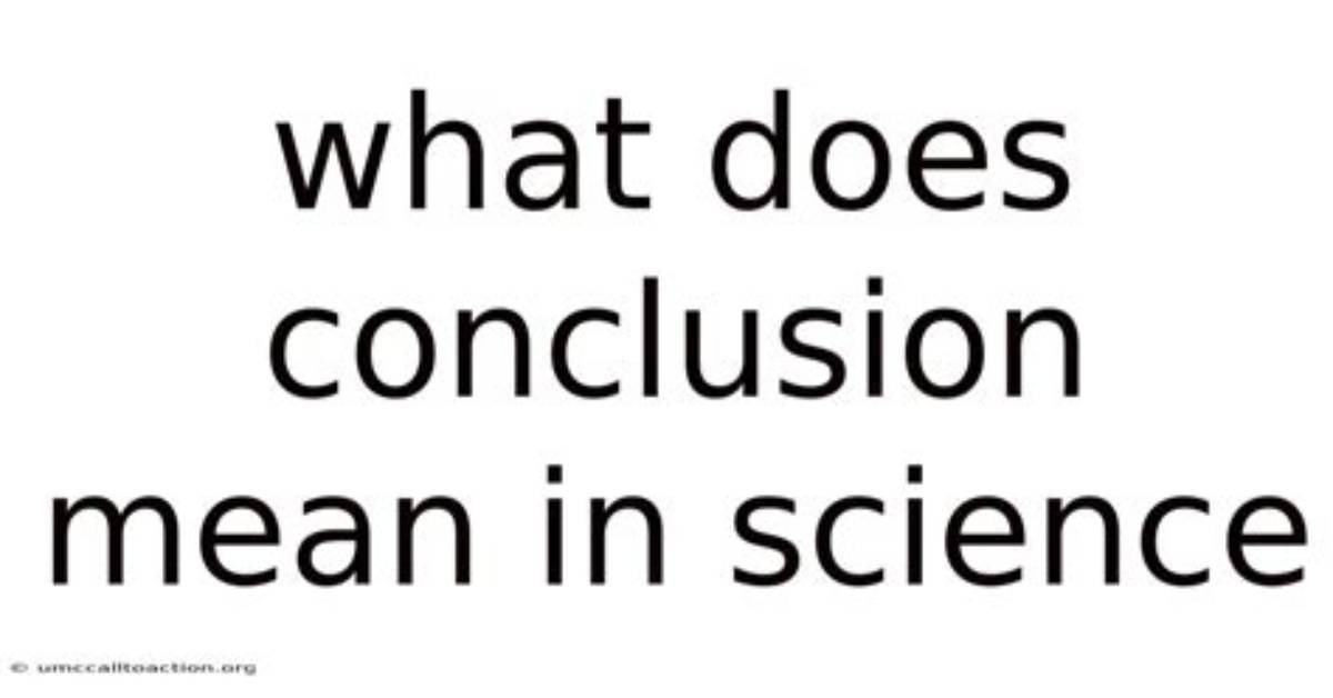 Where Does Conclusion Mean?