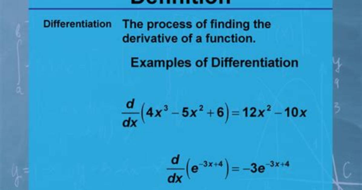 Where Does Differentiate Mean?