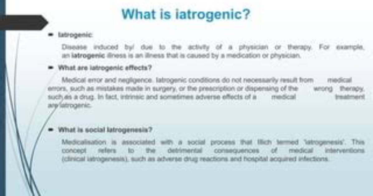 Where Does Iatrogenic Come from?