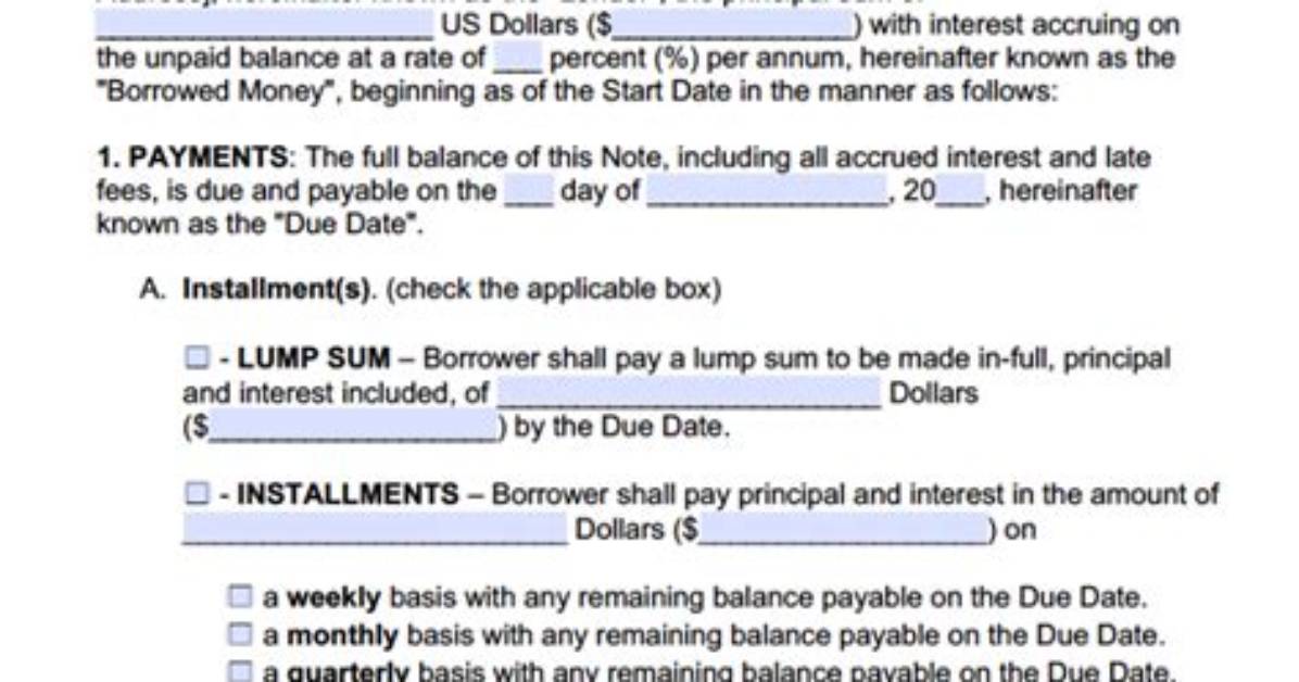 Where Does Promissory Note Go?