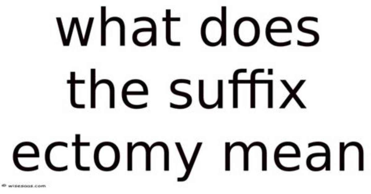 Where Does the Word Ectomy Come from?