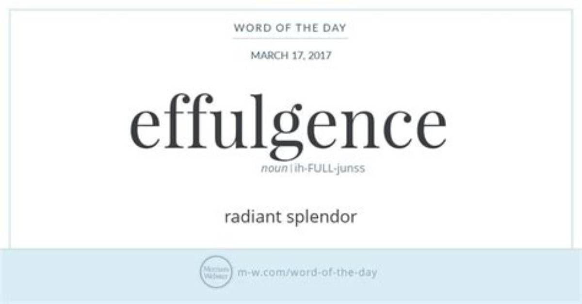 Where Does the Word Effulgence Come from?