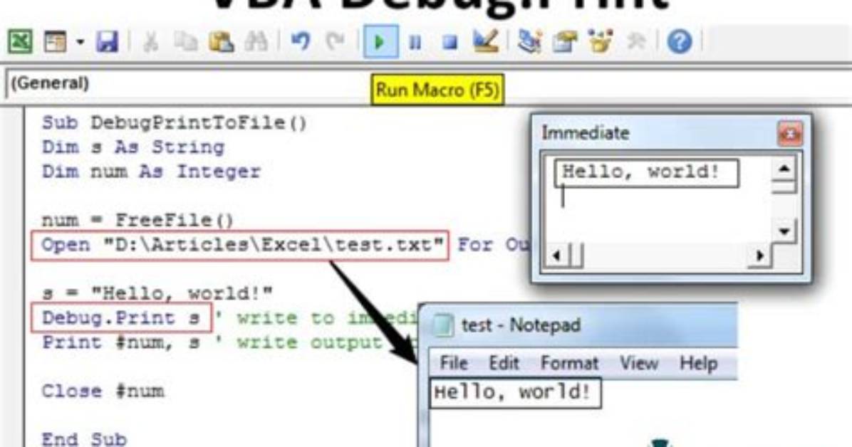 Where Does Vba Debug. Print Log to?