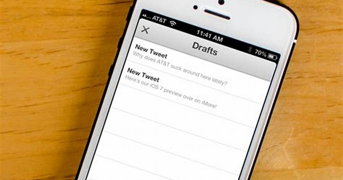 Where Drafts Twitter Iphone?