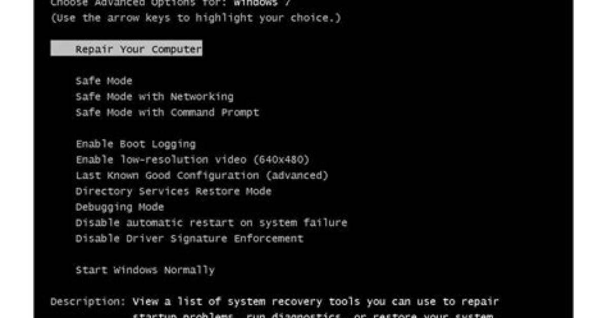 Where Is Advanced Boot Options Windows 7?