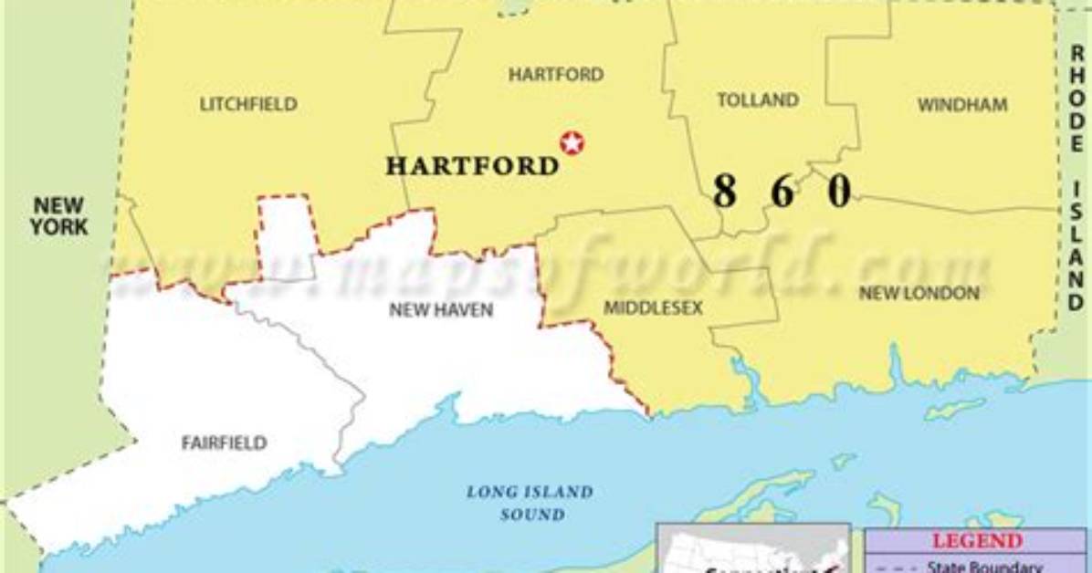 Where Is Area Code 860