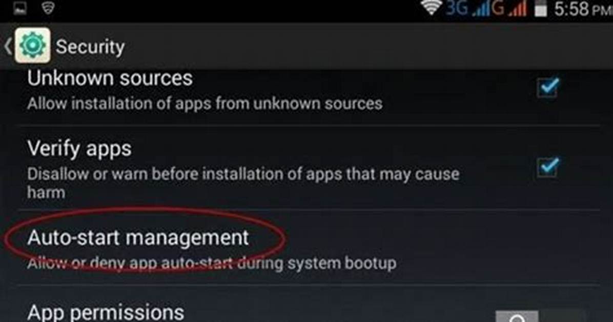 Where Is Auto Start Management in Android?