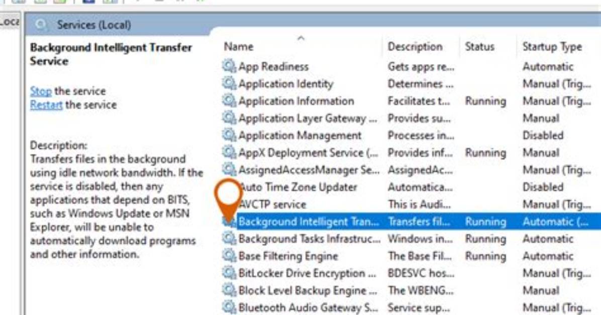 Where Is Background Intelligent Transfer Service?