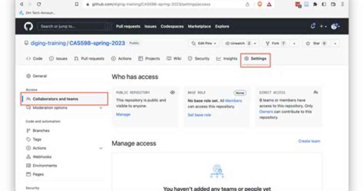 Where Is Collaborators in Github?