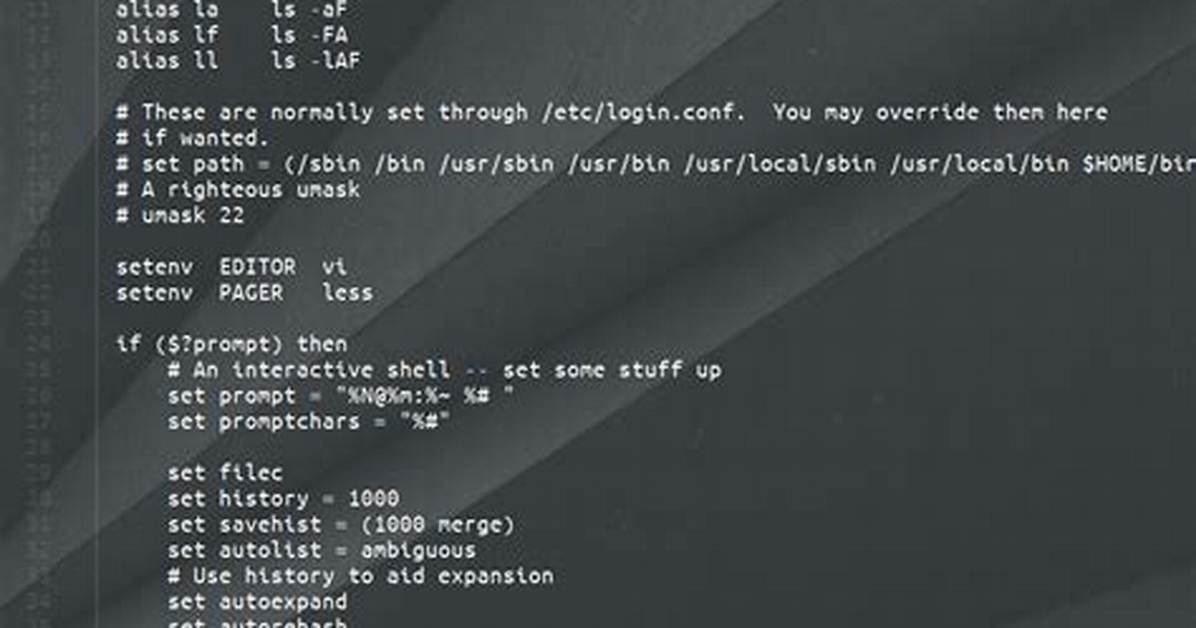 Where Is Cshrc File in Linux?