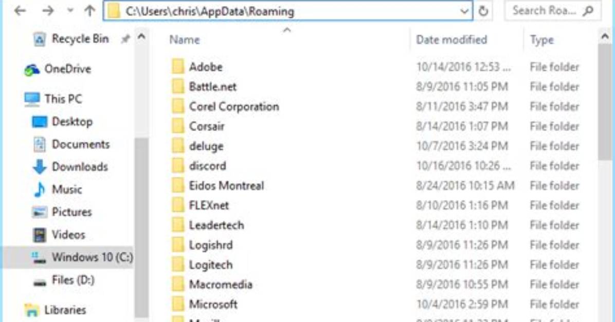 Where Is Documents and Settings Windows 10?
