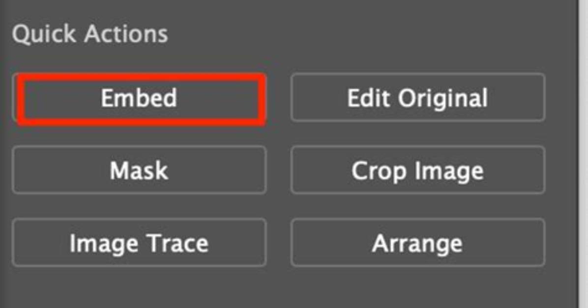 Where Is Embed in Illustrator?