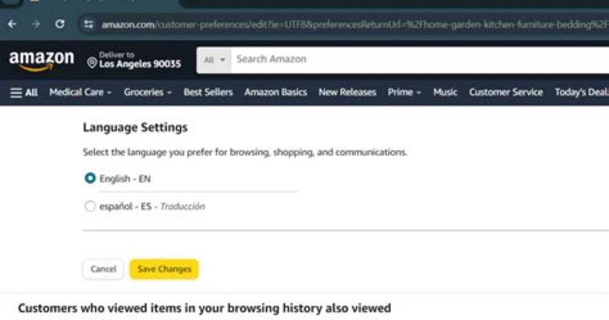 Where Is Language Settings on Amazon?