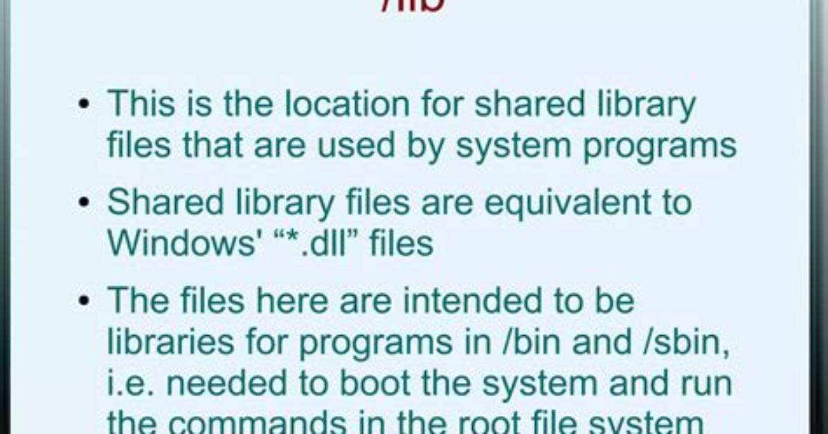 Where Is Lib in Linux?