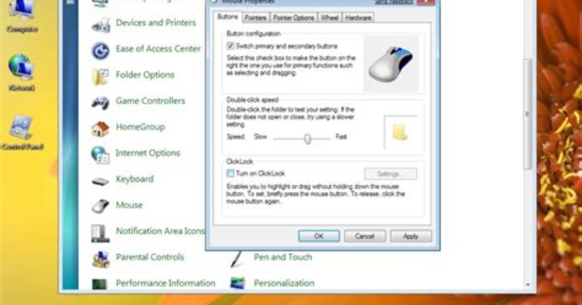 Where Is Mouse Settings in Windows 7?