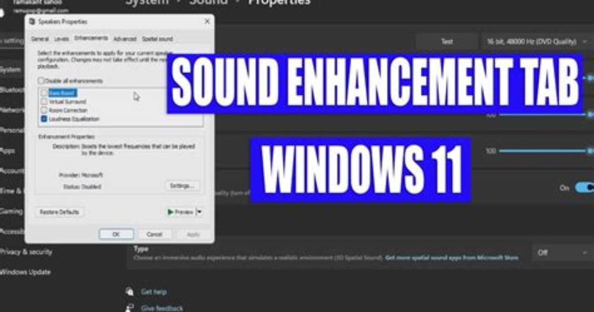 Where Is My "Loudness Equalization" Tab?
