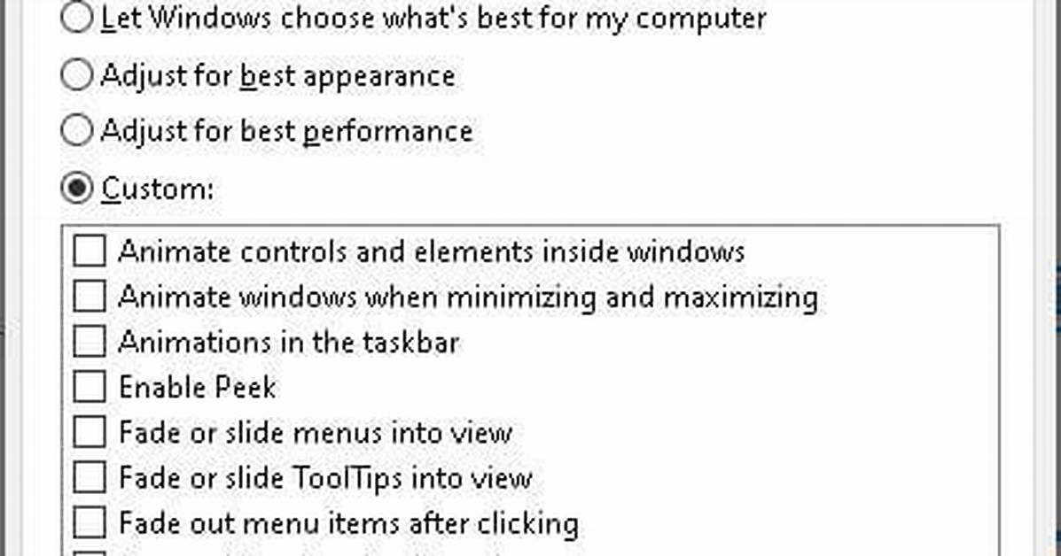 Where Is Performance Options in Windows 7?