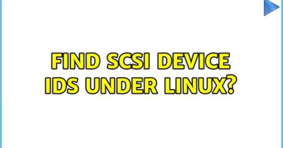 Where Is Scsi Device on Linux?
