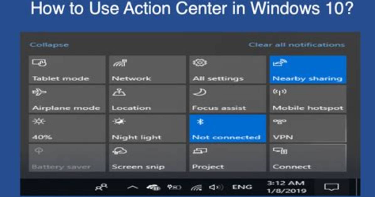 Where Is the Action Centre on Windows 10?