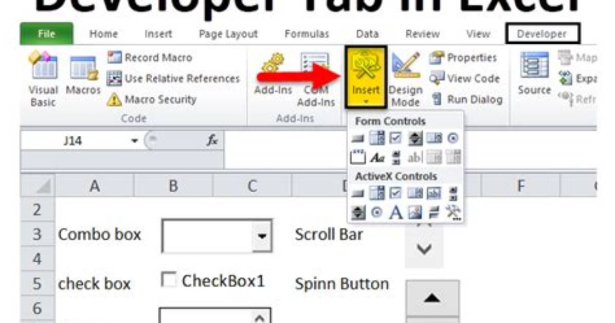 Where Is the Developers Tab in Excel?