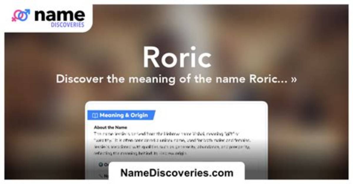 Where Is the Name Roric from?
