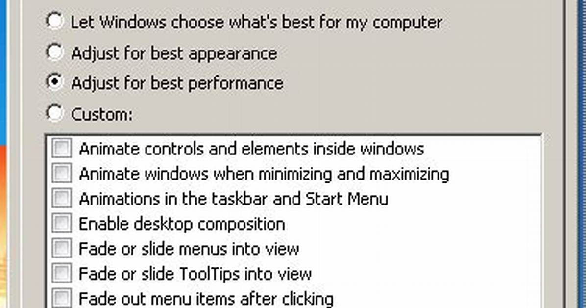 Where Is Visual Effects in Windows 7?