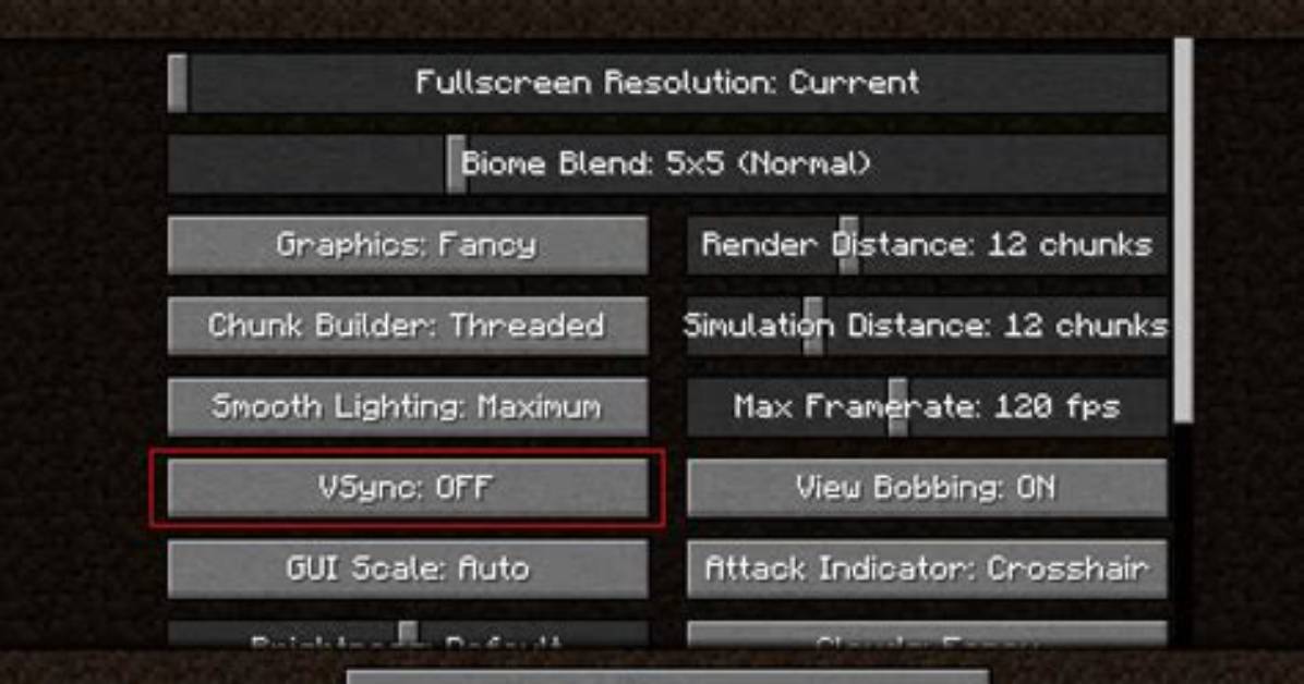 Where Is Vsync in Minecraft