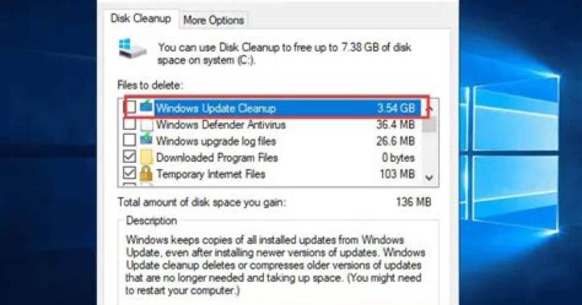 Where Is Windows Update Cleanup Located?