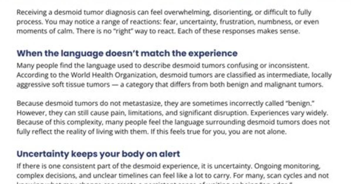 Where Is Your Desmoid?